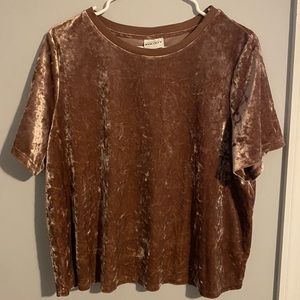 PLUS SIZE/ crushed velvet crop top